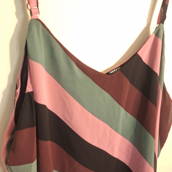 Torrid Sophie Swing Cami  Color:Erin stripe sassafras Size 4X - Picture 6 of 10